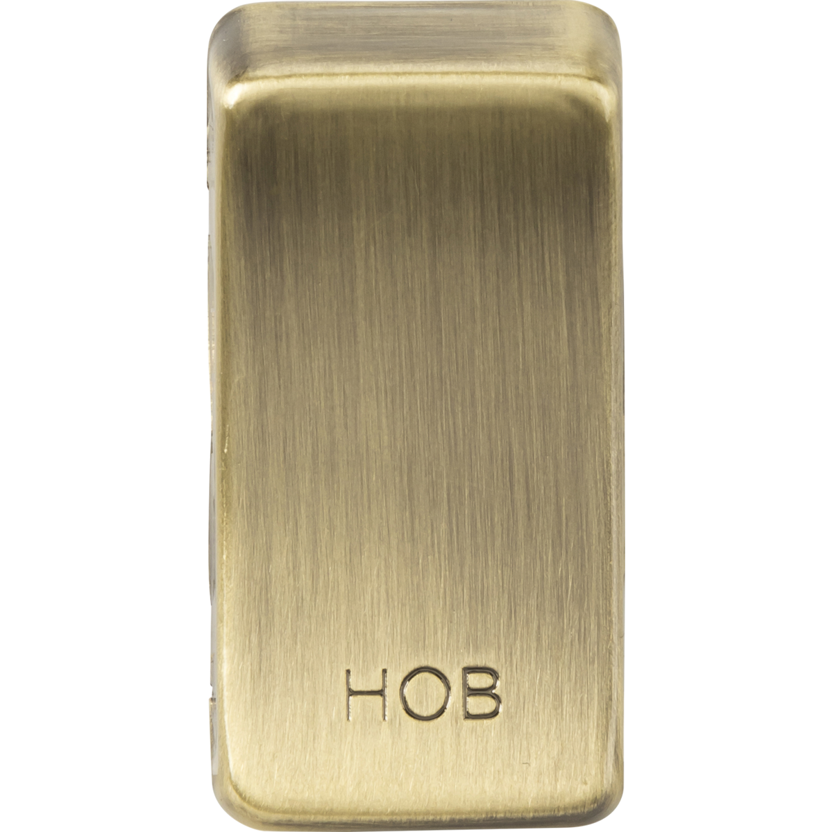 Knightsbridge GDHOBAB Switch cover "marked HOB" antique brass
