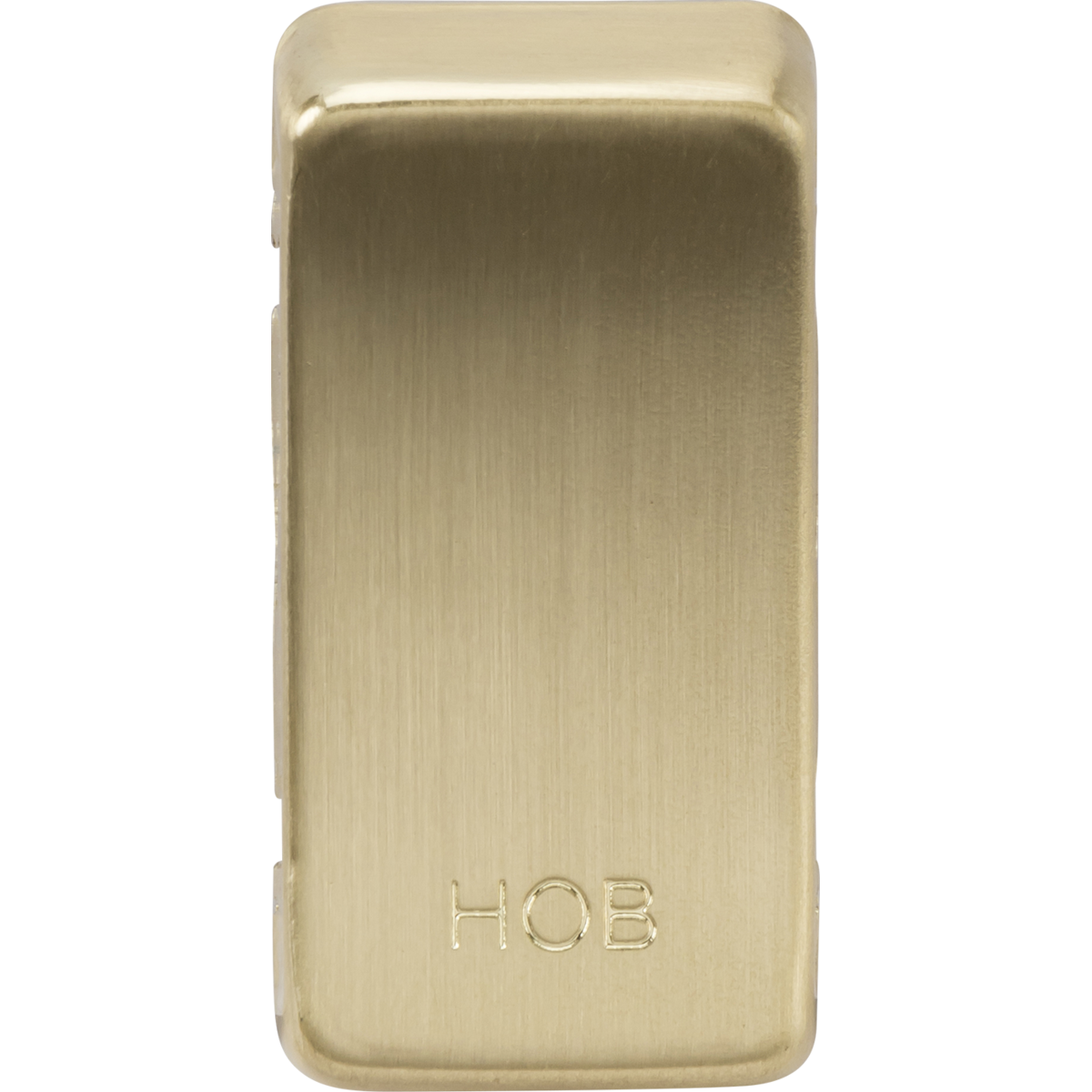 Knightsbridge GDHOBBB Switch cover "marked HOB" brushed brass