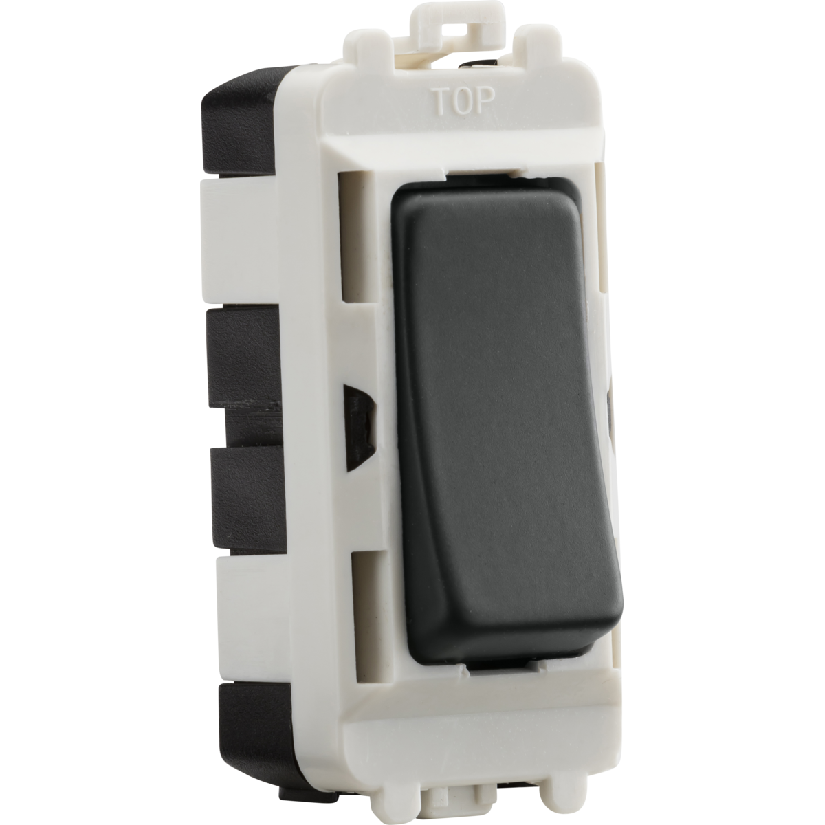 Knightsbridge GDM001AT 20AX 2 way SP grid module - anthracite