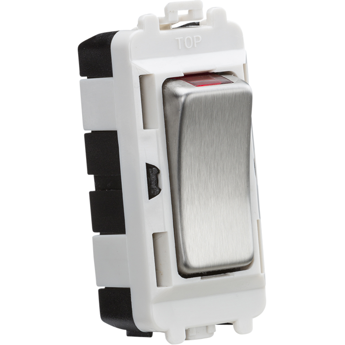 Knightsbridge GDM003BC 20AX DP module with LED indicator - brushed chrome