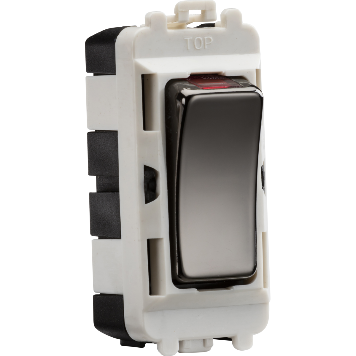 Knightsbridge GDM003BN 20AX DP grid module with LED indicator - black nickel