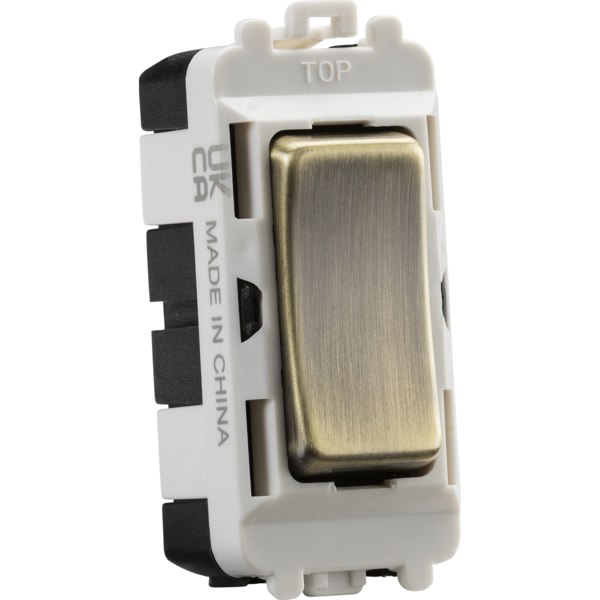 Knightsbridge GDM004AB 20AX 2 way SP module (centre off) - antique brass