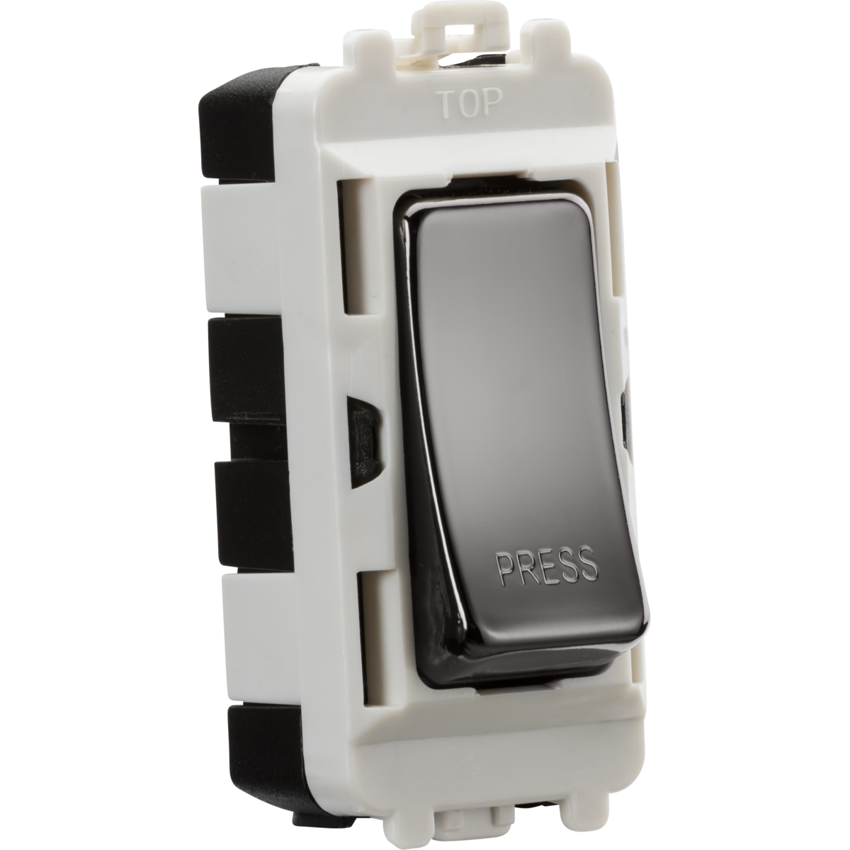 Knightsbridge GDM006BN 20AX 2 way retractive SP module (marked PRESS) - black nickel
