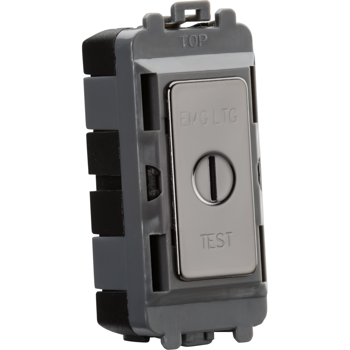 Knightsbridge GDM007BN 20AX 2 way SP key module (marked EMG LTG TEST) - black nickel