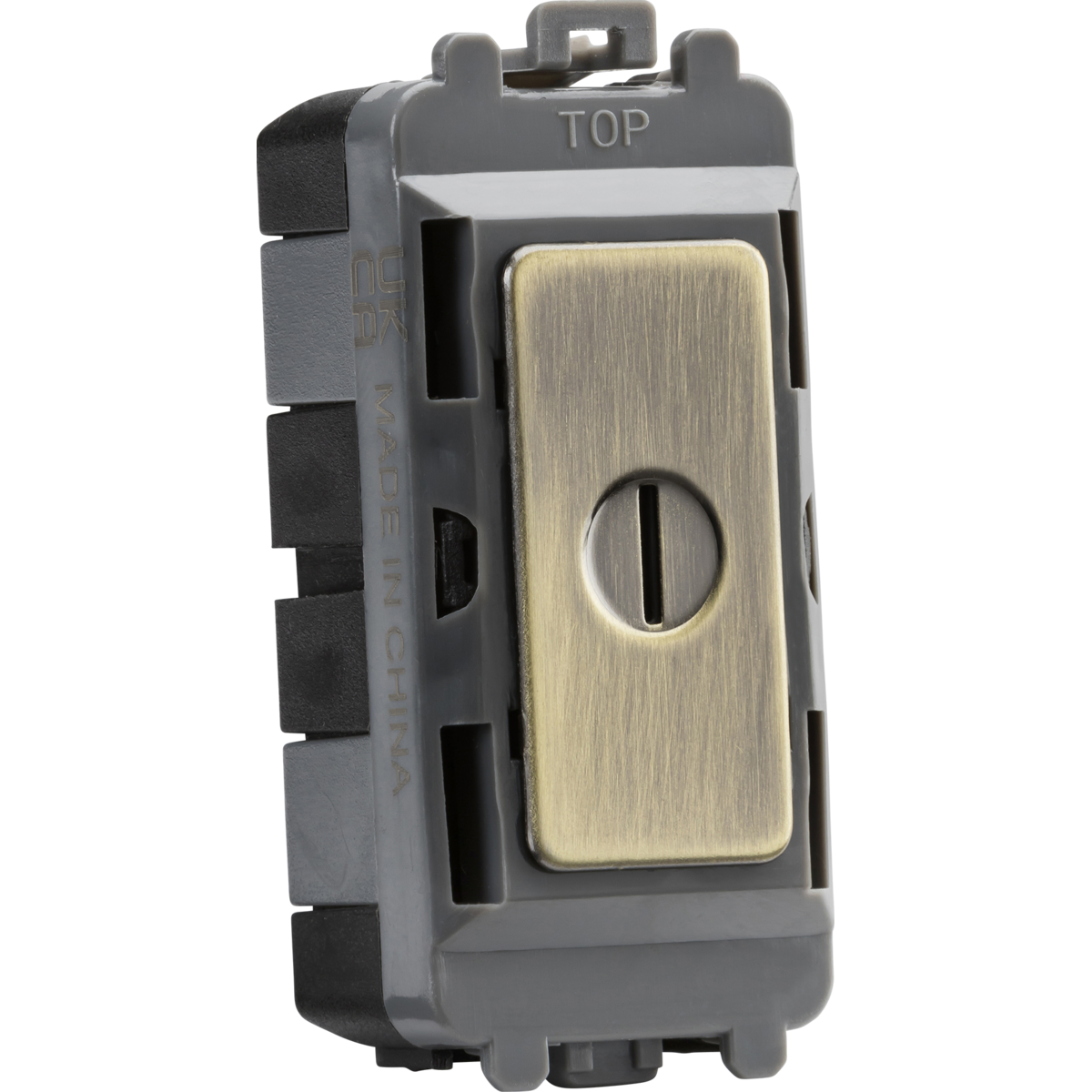 Knightsbridge GDM009AB 20AX 2 way SP key module - antique brass