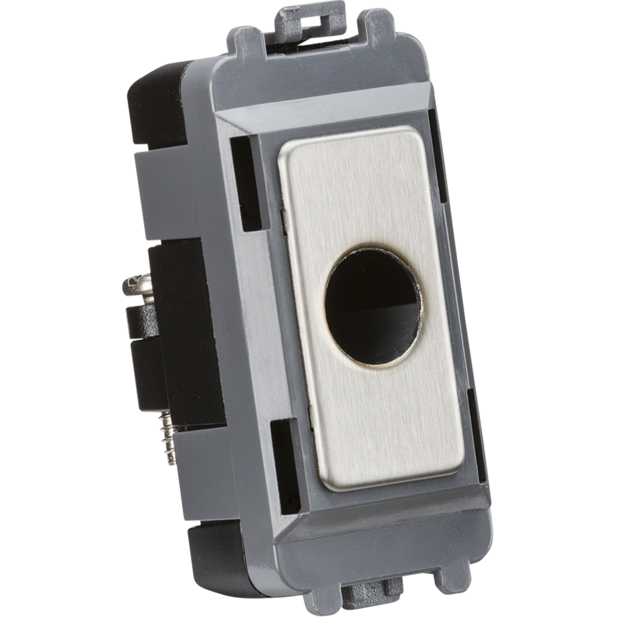 Knightsbridge GDM012BC Flex outlet module (up to 10mm) - brushed chrome