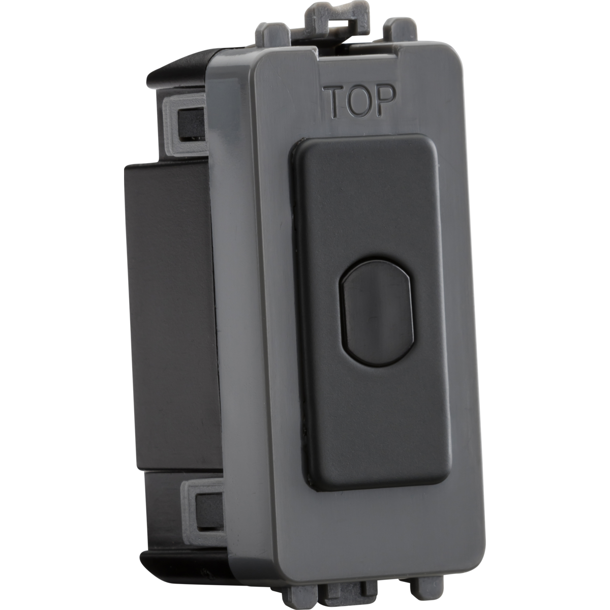 Knightsbridge GDM014AT 1G 1-way 10-200W (10-100W LED) trailing edge dimmer (Press Type) - anthracite