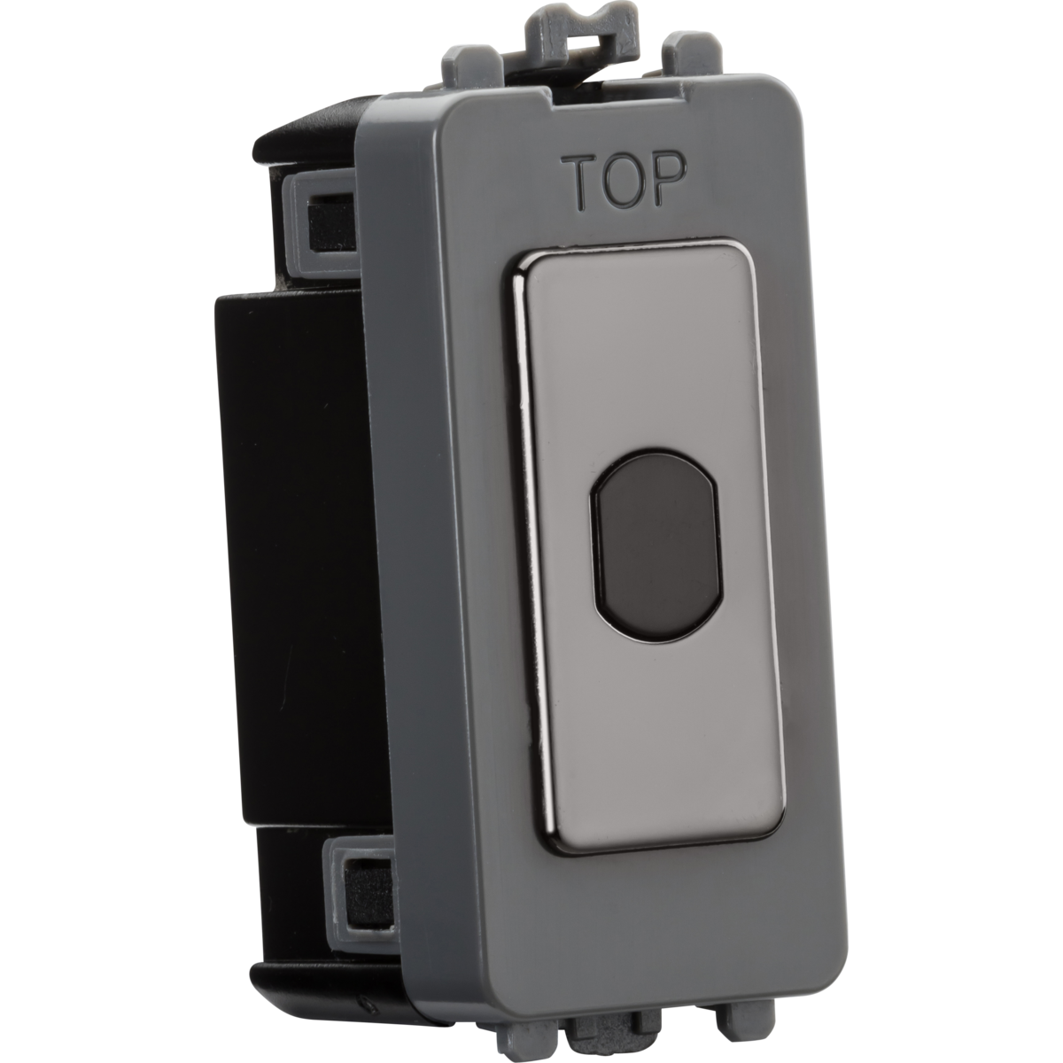 Knightsbridge GDM014BN 1G 1-way 10-200W (10-100W LED) trailing edge dimmer (Press Type) - black nickel