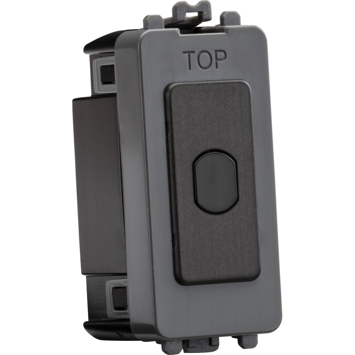 Knightsbridge GDM014SB 1G 1-way 10-200W (10-100W LED) trailing edge dimmer (Press Type) - smoked bronze
