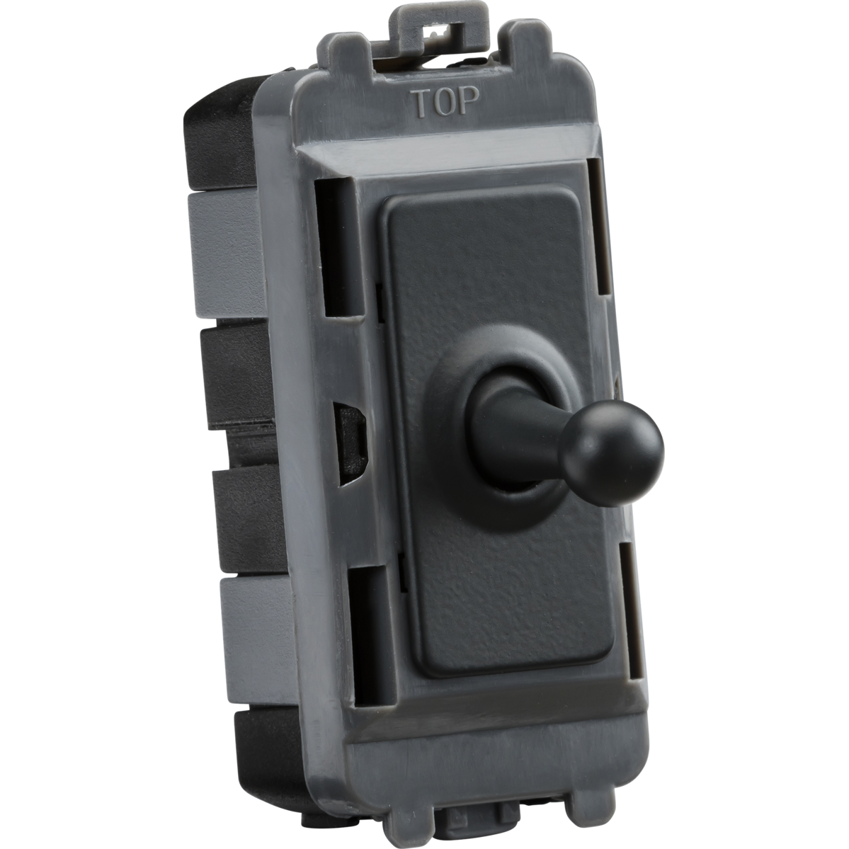 Knightsbridge GDM01TOGAT 20AX 1G 2-way SP Grid Toggle Switch - anthracite