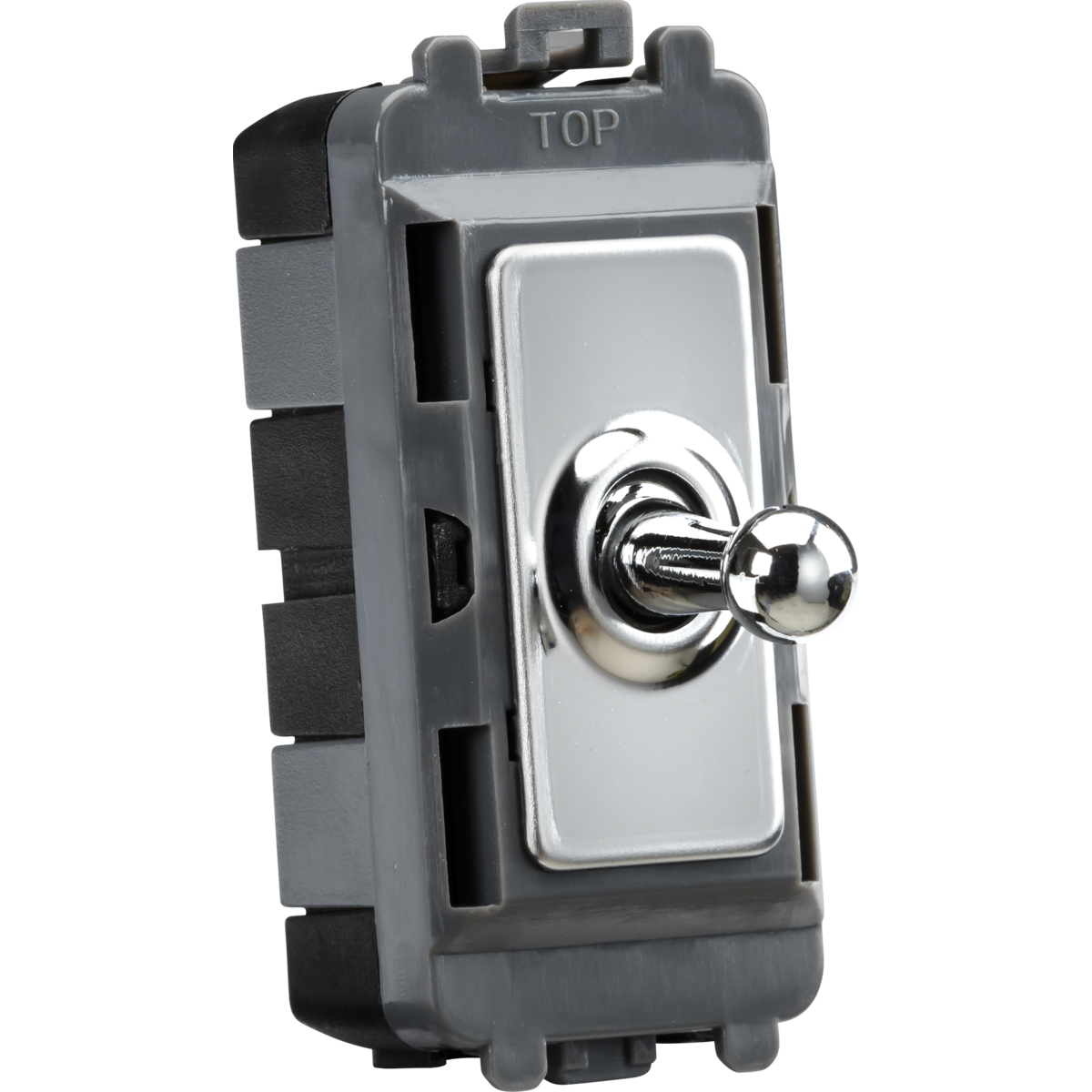 Knightsbridge GDM01TOGPC 20AX 1G 2-way SP Grid Toggle Switch - polished chrome