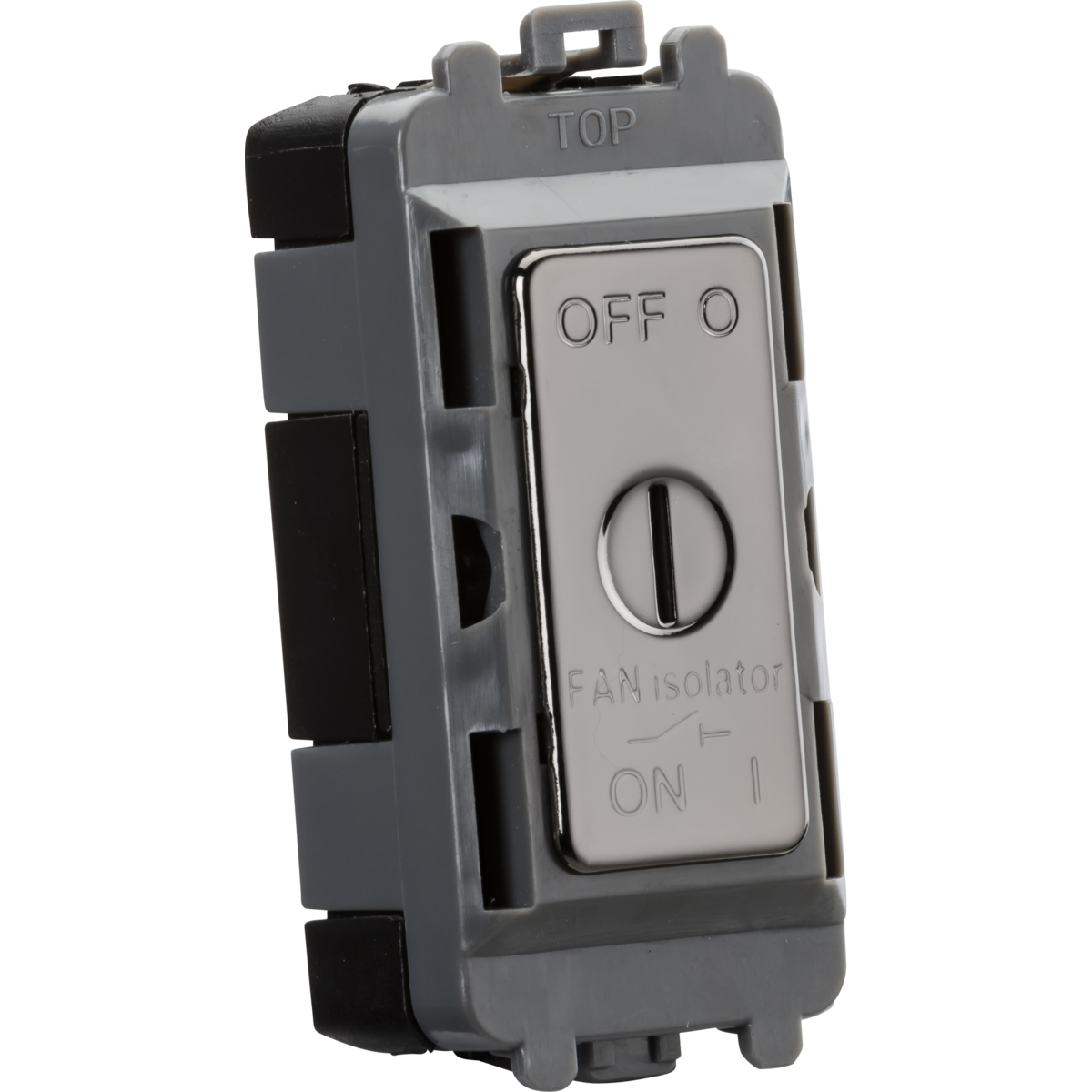Knightsbridge GDM021BN 10A Fan Isolator Key Switch Module black nickel