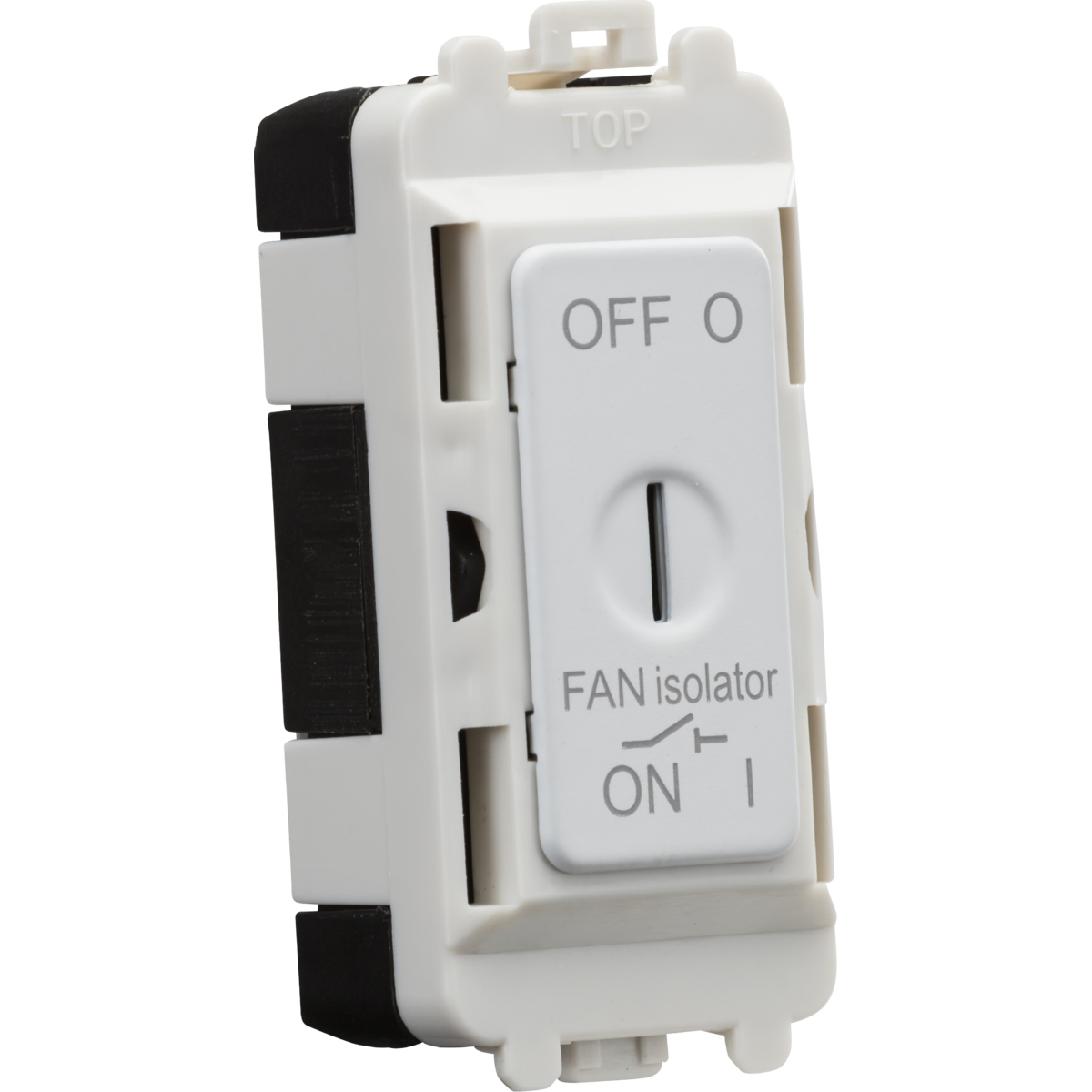Knightsbridge GDM021MW 10A Fan Isolator Key Switch Module Matt white