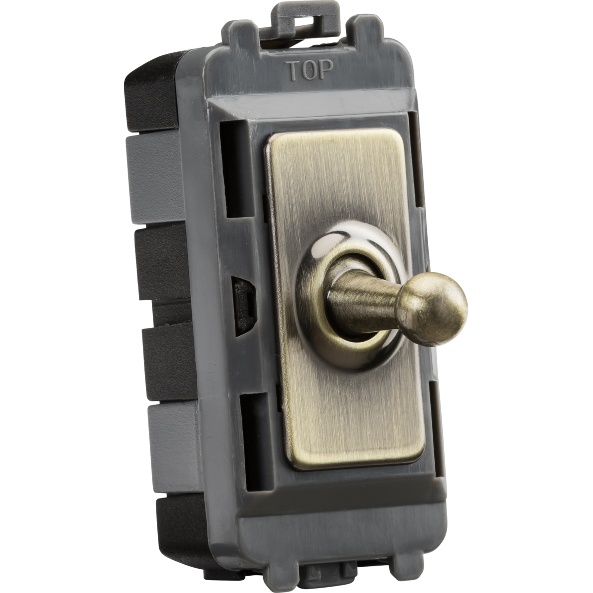 Knightsbridge GDM05TOGAB 20AX Intermediate Grid Toggle Switch - antique brass