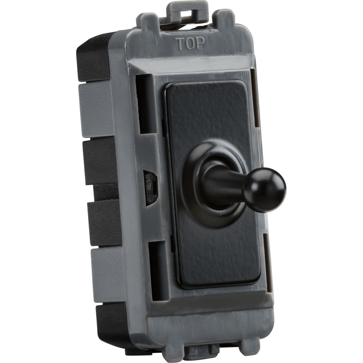 Knightsbridge GDM05TOGMB 20AX Intermediate Grid Toggle Switch - matt black