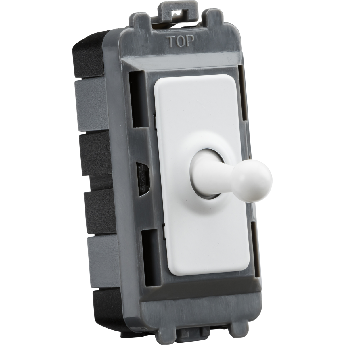 Knightsbridge GDM05TOGMW 20AX Intermediate Grid Toggle Switch - matt white