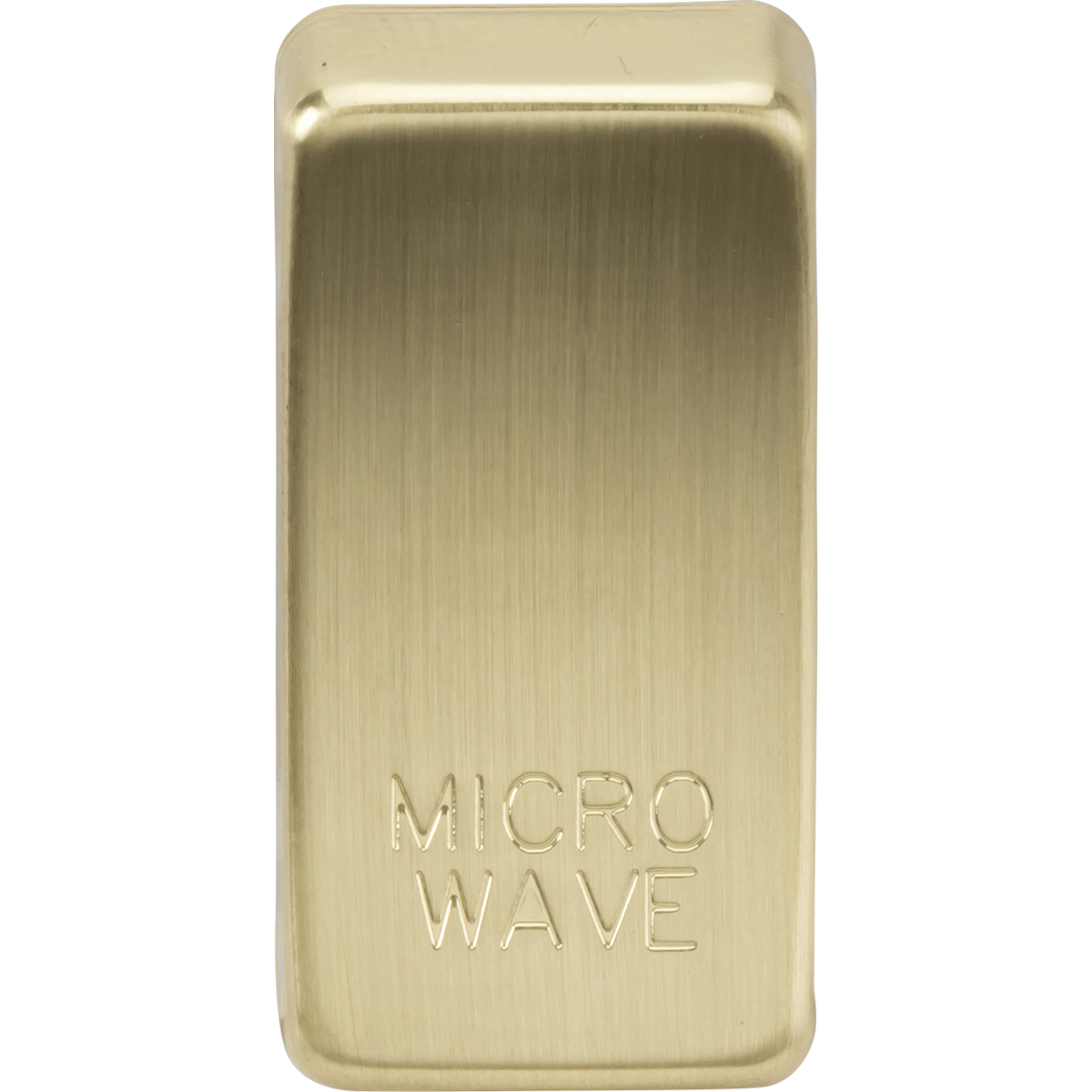 Knightsbridge GDMICROBB Switch cover "marked MICROWAVE" brushed brass