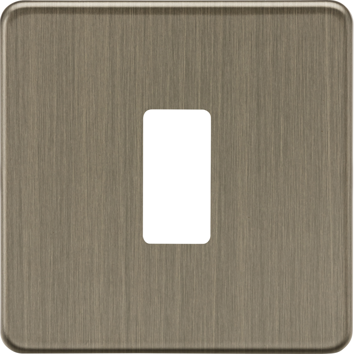 Knightsbridge GDSF001AB 1G Grid Faceplate Antique Brass