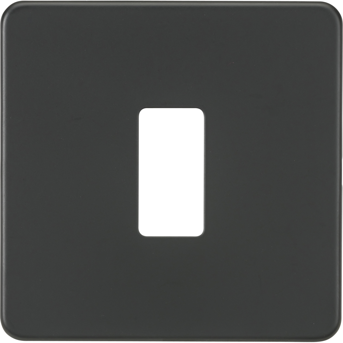 Knightsbridge GDSF001AT Screwless 1G grid faceplate anthracite