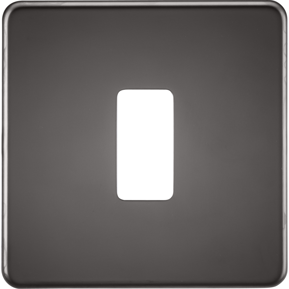 Knightsbridge GDSF001BN Screwless 1G grid faceplate black nickel