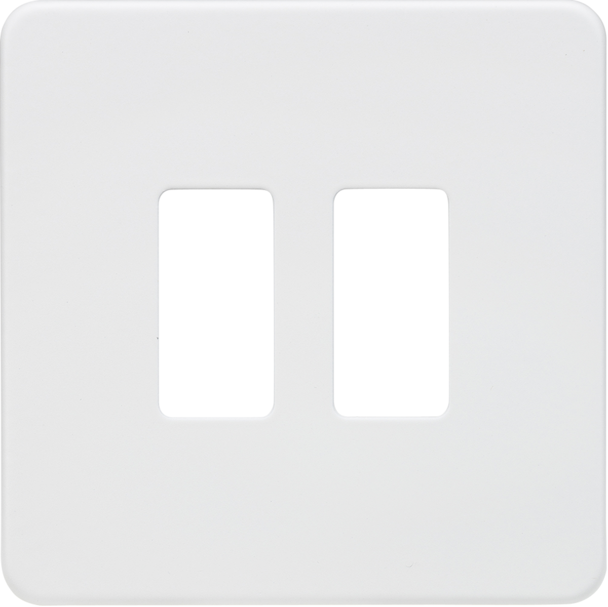 Knightsbridge GDSF002MW Screwless 2G grid faceplate matt white