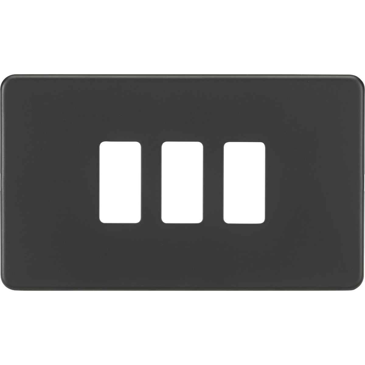 Knightsbridge GDSF003AT Screwless 3G grid faceplate anthracite