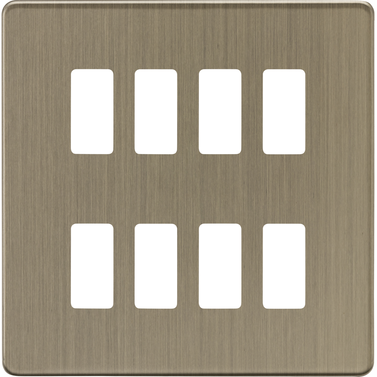 Knightsbridge GDSF008AB 8G Grid Faceplate Antique Brass