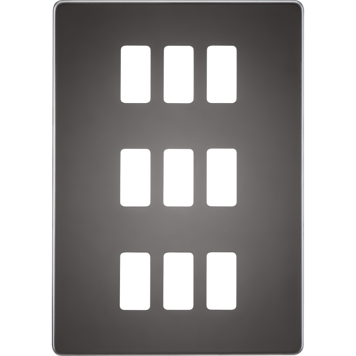 Knightsbridge GDSF009BN Screwless 9G grid faceplate black nickel