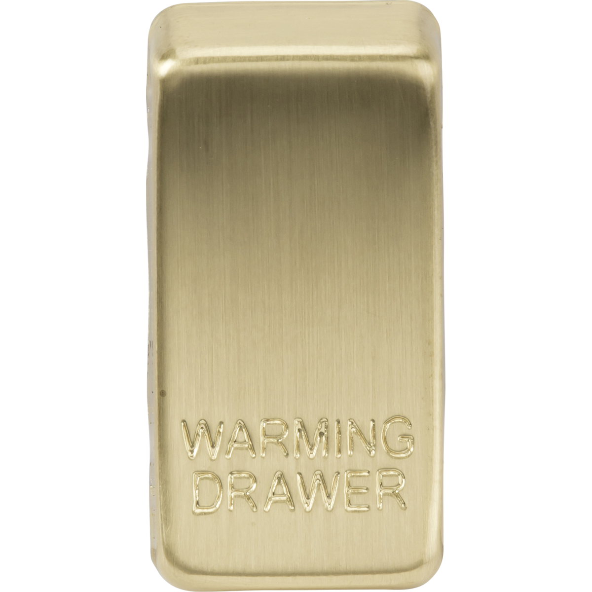 Knightsbridge GDWARMBB Switch cover "marked WARMING DRAWER" brushed brass