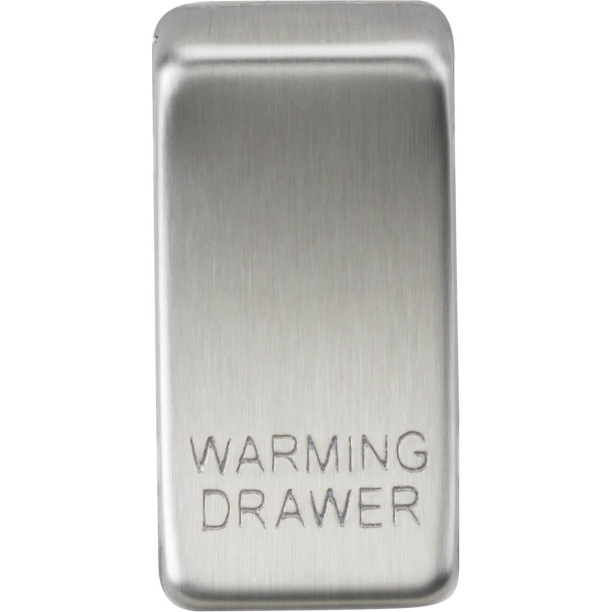 Knightsbridge GDWARMBC Switch cover "marked WARMING DRAWER" brushed chrome