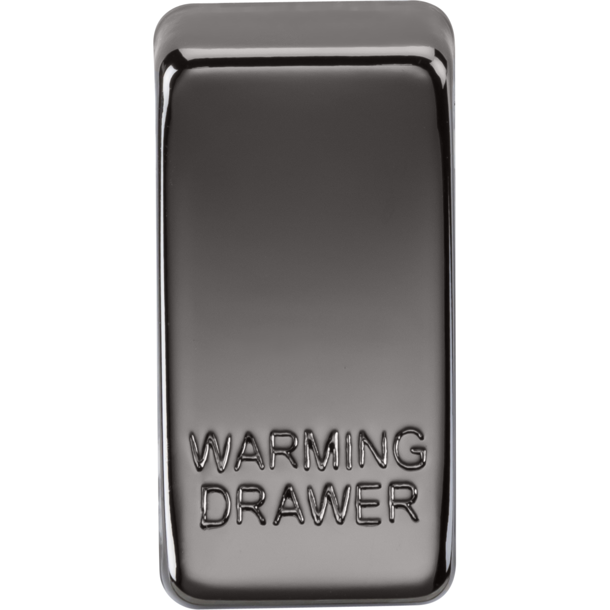 Knightsbridge GDWARMBN Switch cover "marked WARMING DRAWER" black nickel