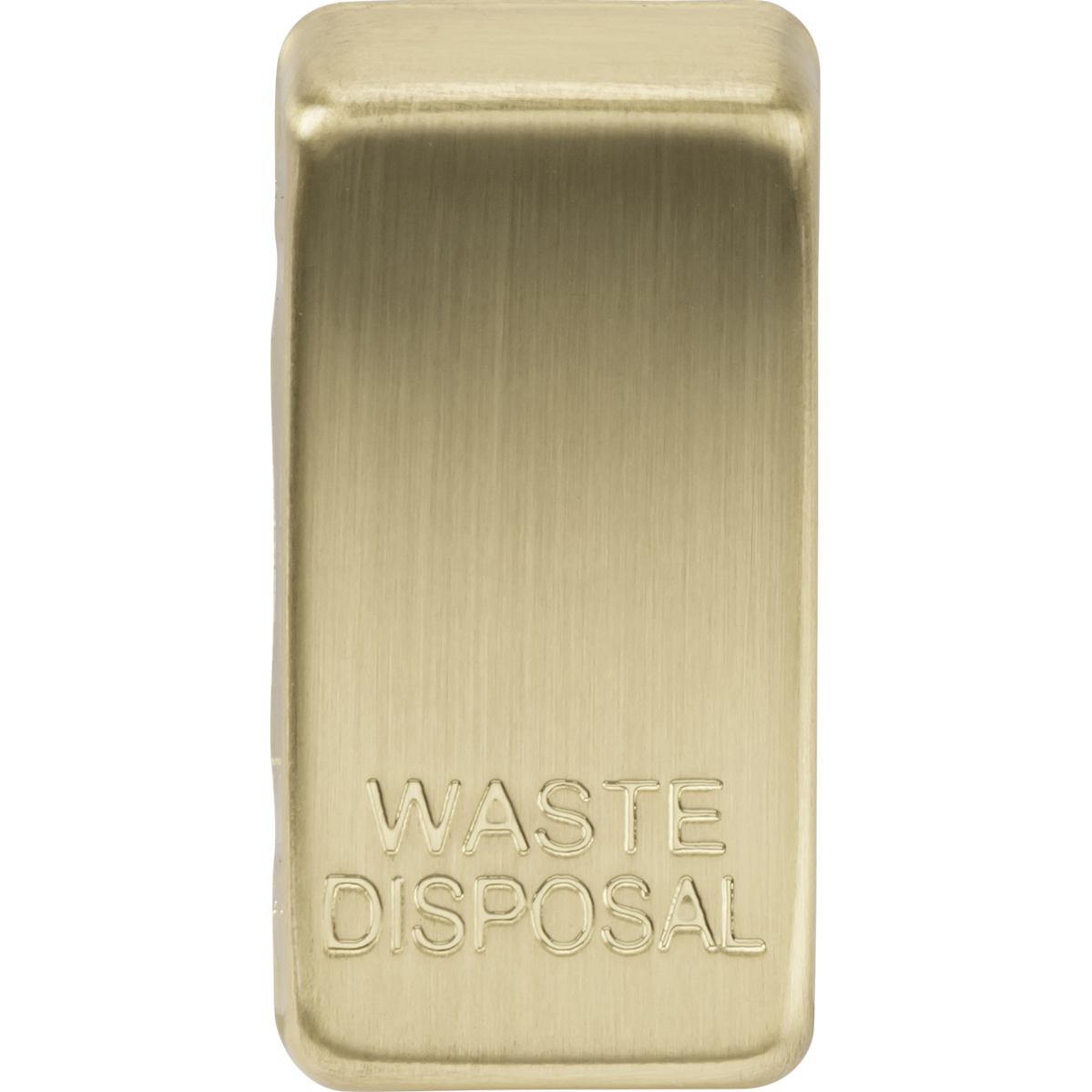 Knightsbridge GDWASTEBB Switch cover "marked WASTE DISPOSAL" brushed brass