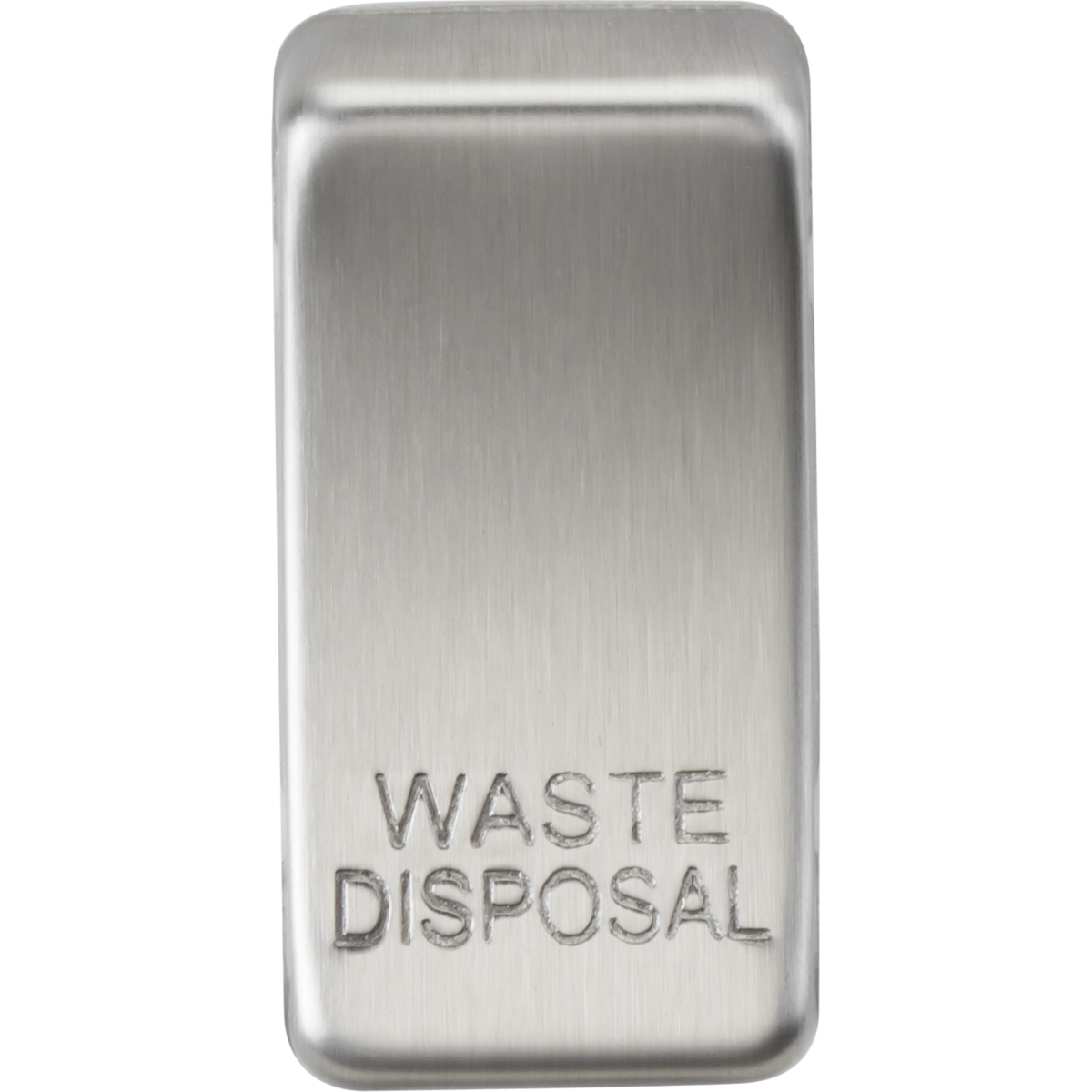 Knightsbridge GDWASTEBC Switch cover "marked WASTE DISPOSAL" brushed chrome