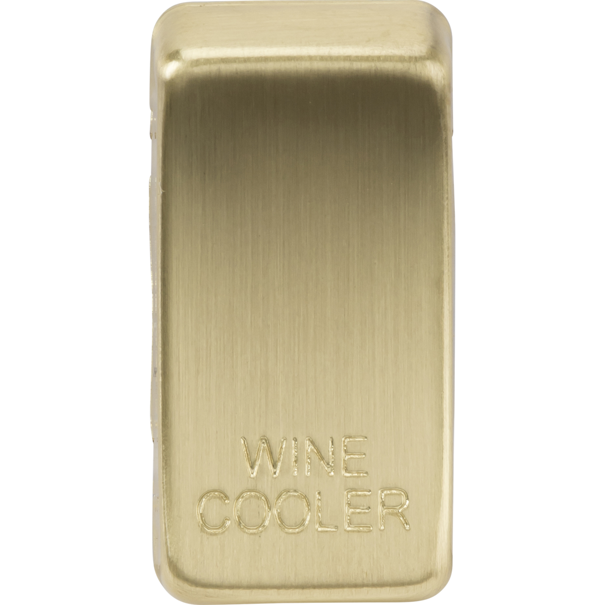 Knightsbridge GDWINEBB Switch cover "marked WINE COOLER" brushed brass
