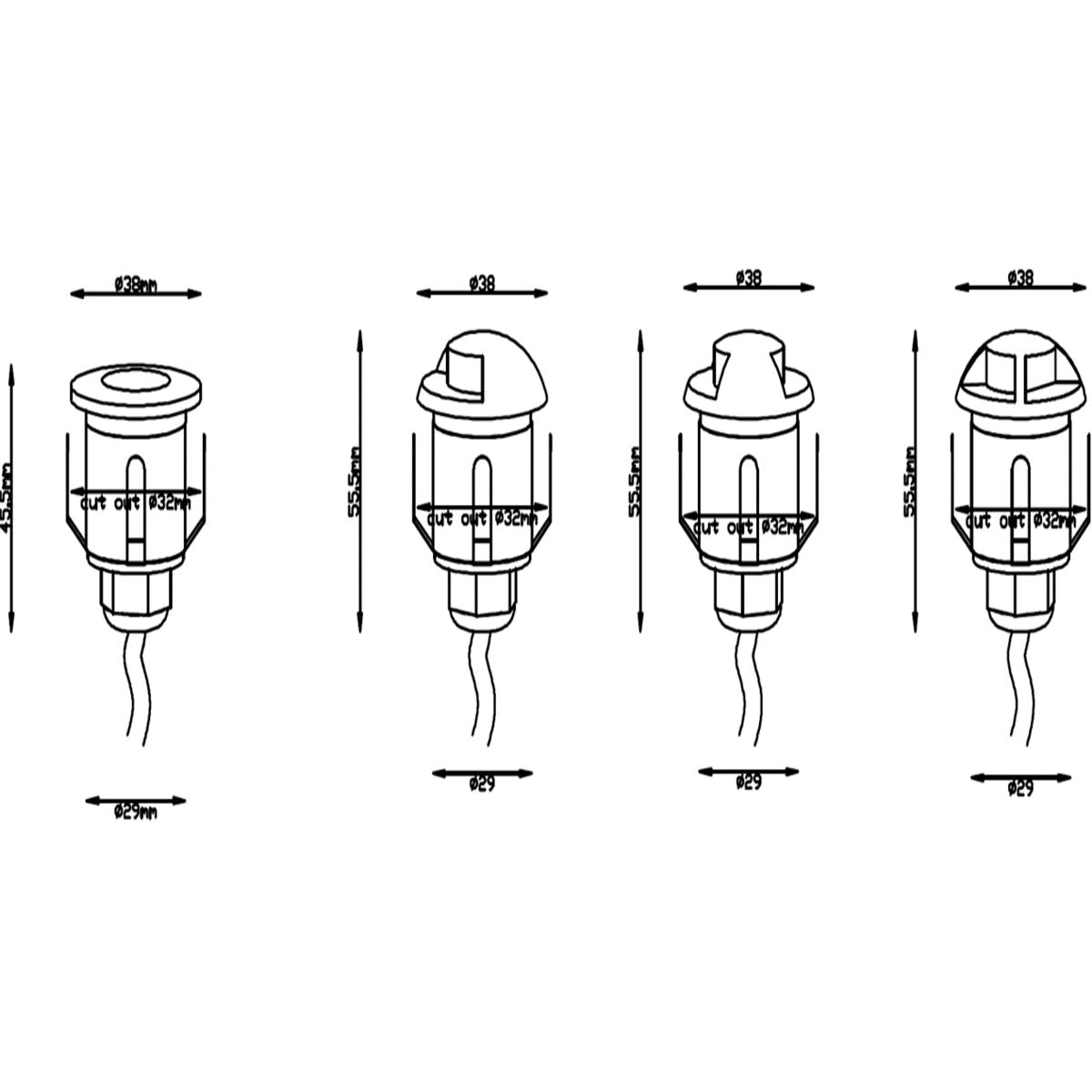 Knightsbridge LEDM06WW IP65 0.6W LED Mini Ground Light 3000K Warm White