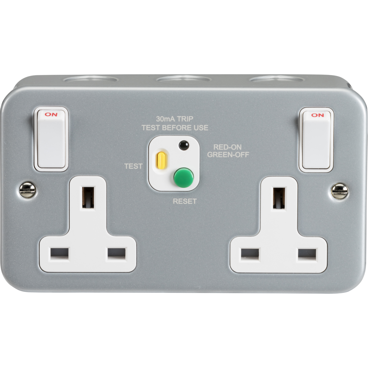 Knightsbridge M9RCD 13A 2G DP RCD Switched Socket - 30mA (Type A)