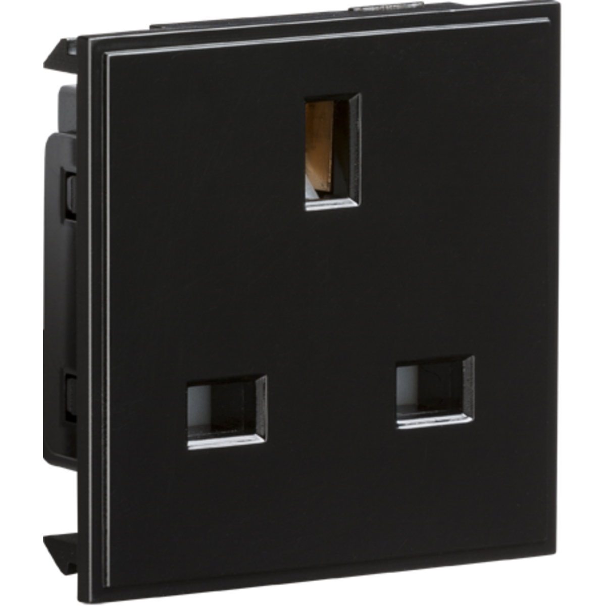 Knightsbridge NET13BK 13A 1G unswitched socket module 50 x 50mm - black