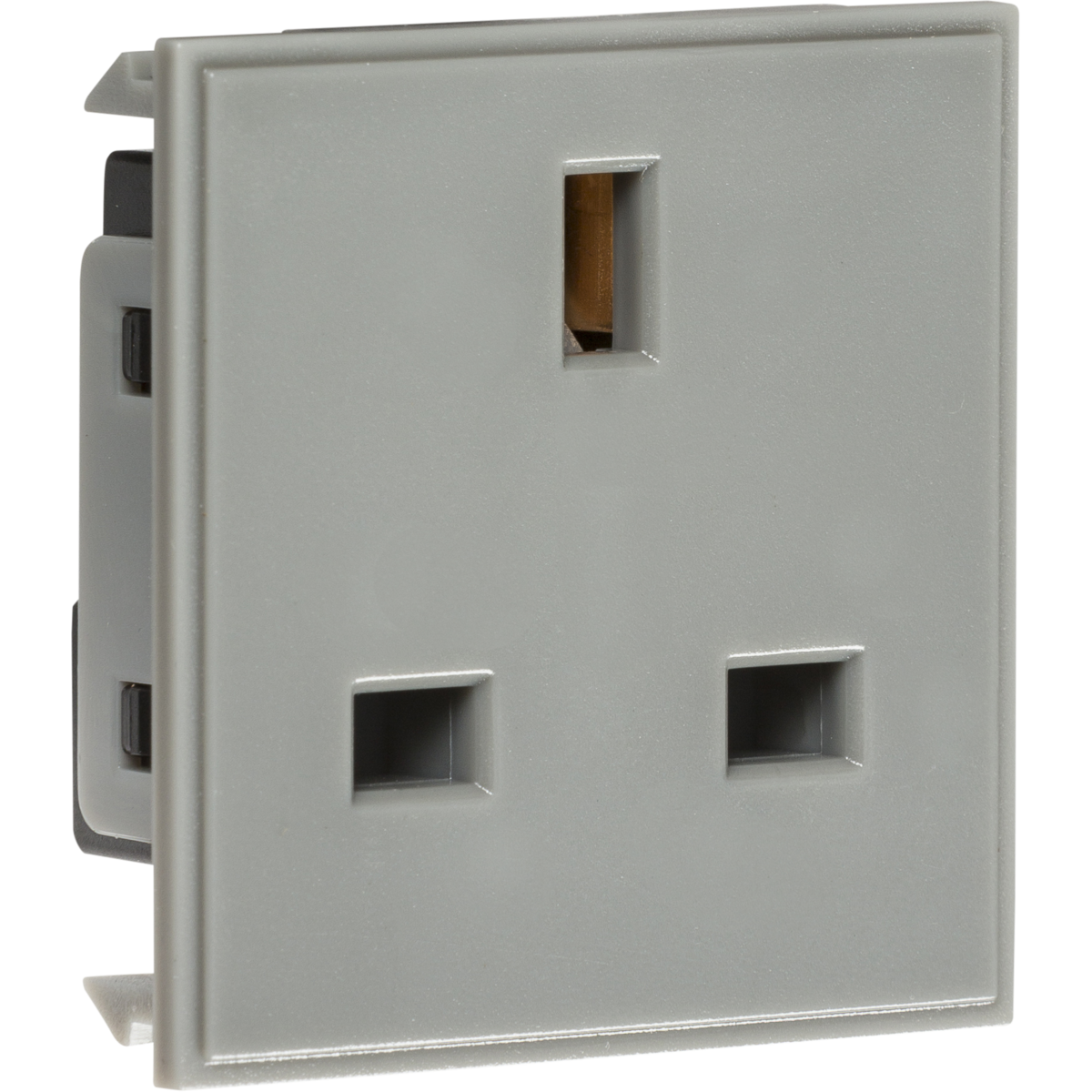 Knightsbridge NET13GY 13A 1G unswitched socket module 50 x 50mm - Grey