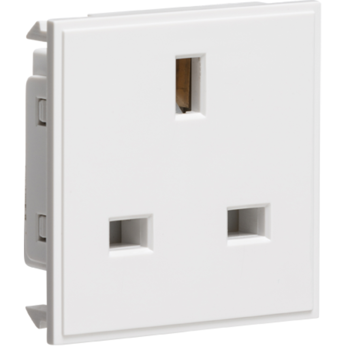 Knightsbridge NET13WH 13A 1G unswitched socket module 50 x 50mm - white