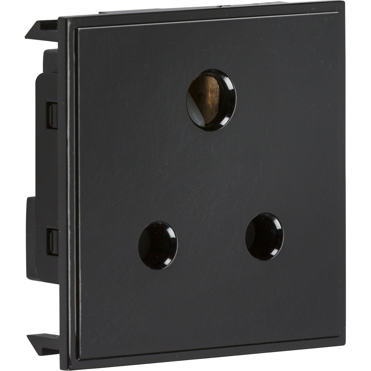 Knightsbridge NET5ABK 5A unswitched round socket module 50 x 50mm - black