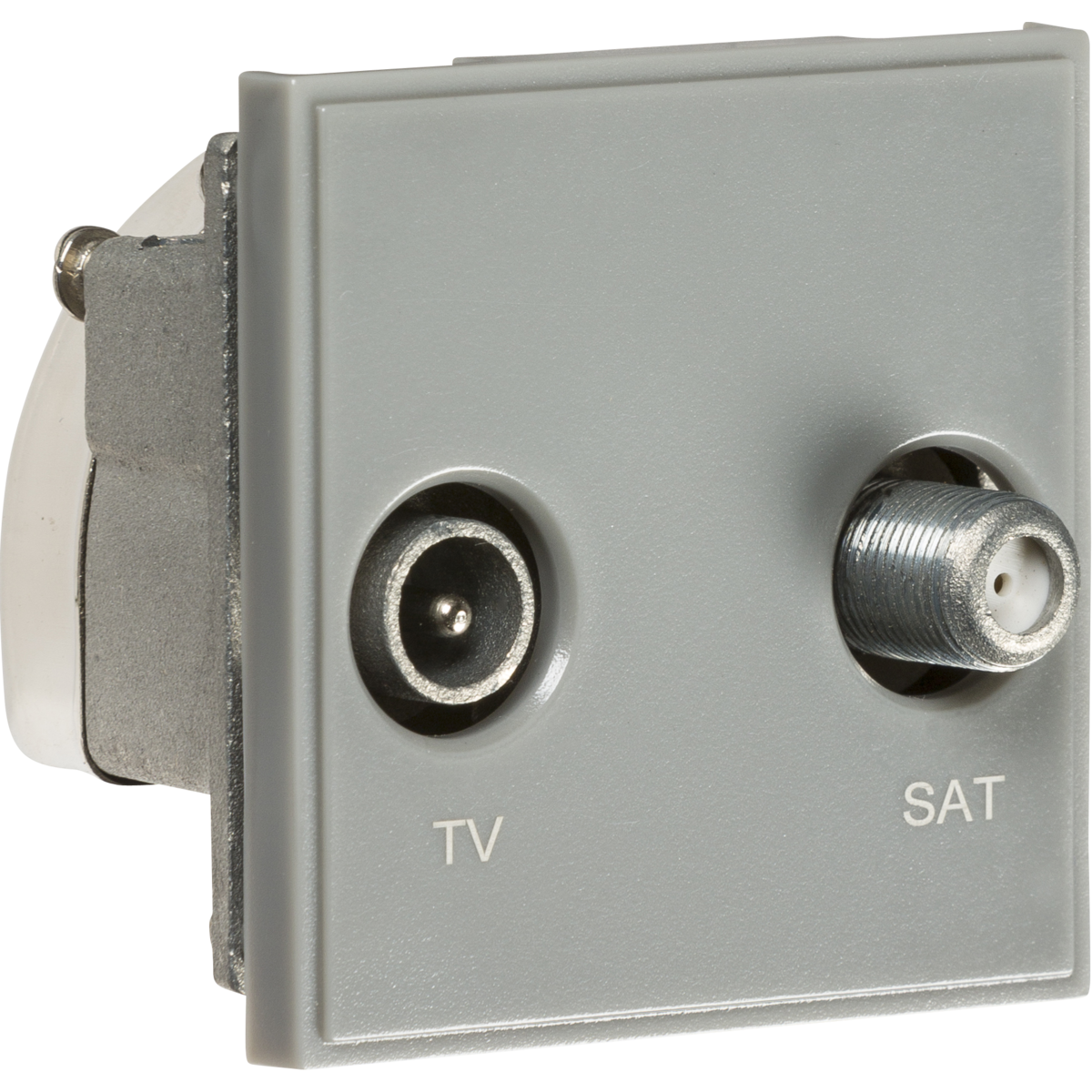 Knightsbridge NETDISATGY Diplexed TV /SAT TV Outlet Module 50 x 50mm - Grey