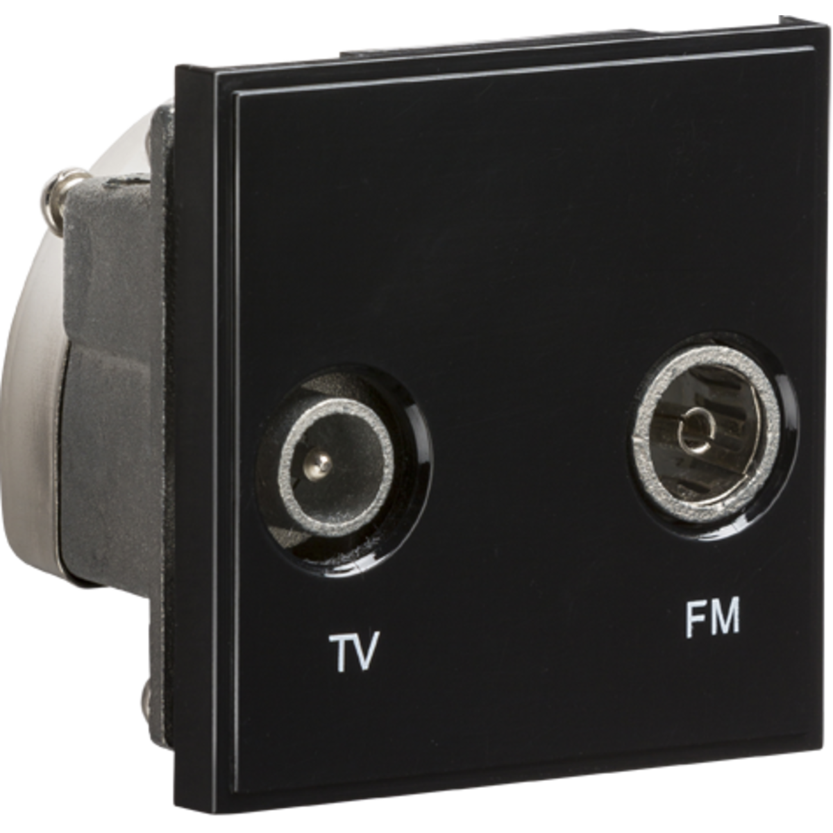 Knightsbridge NETDITVBK Diplexed TV /FM DAB Outlet Module 50 x 50mm - Black