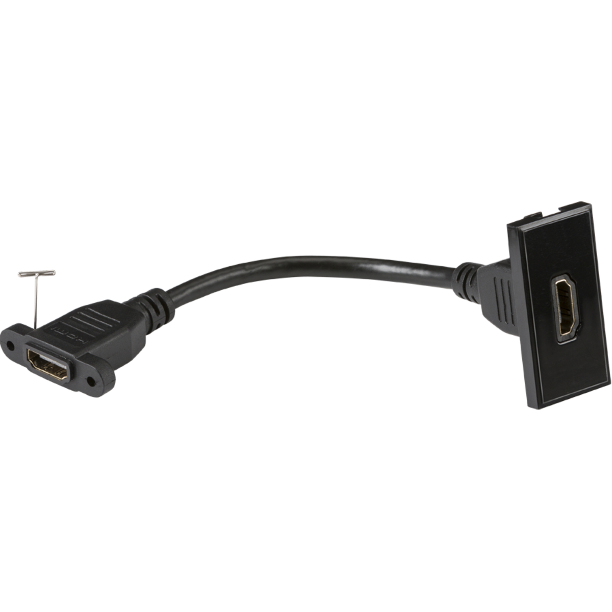 Knightsbridge NETHDMIBK HDMI outlet module 25 x 50mm - black