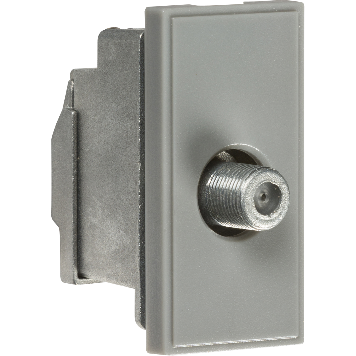 Knightsbridge NETSATSGY Screened SAT TV Outlet Module 25 x 50mm - Grey