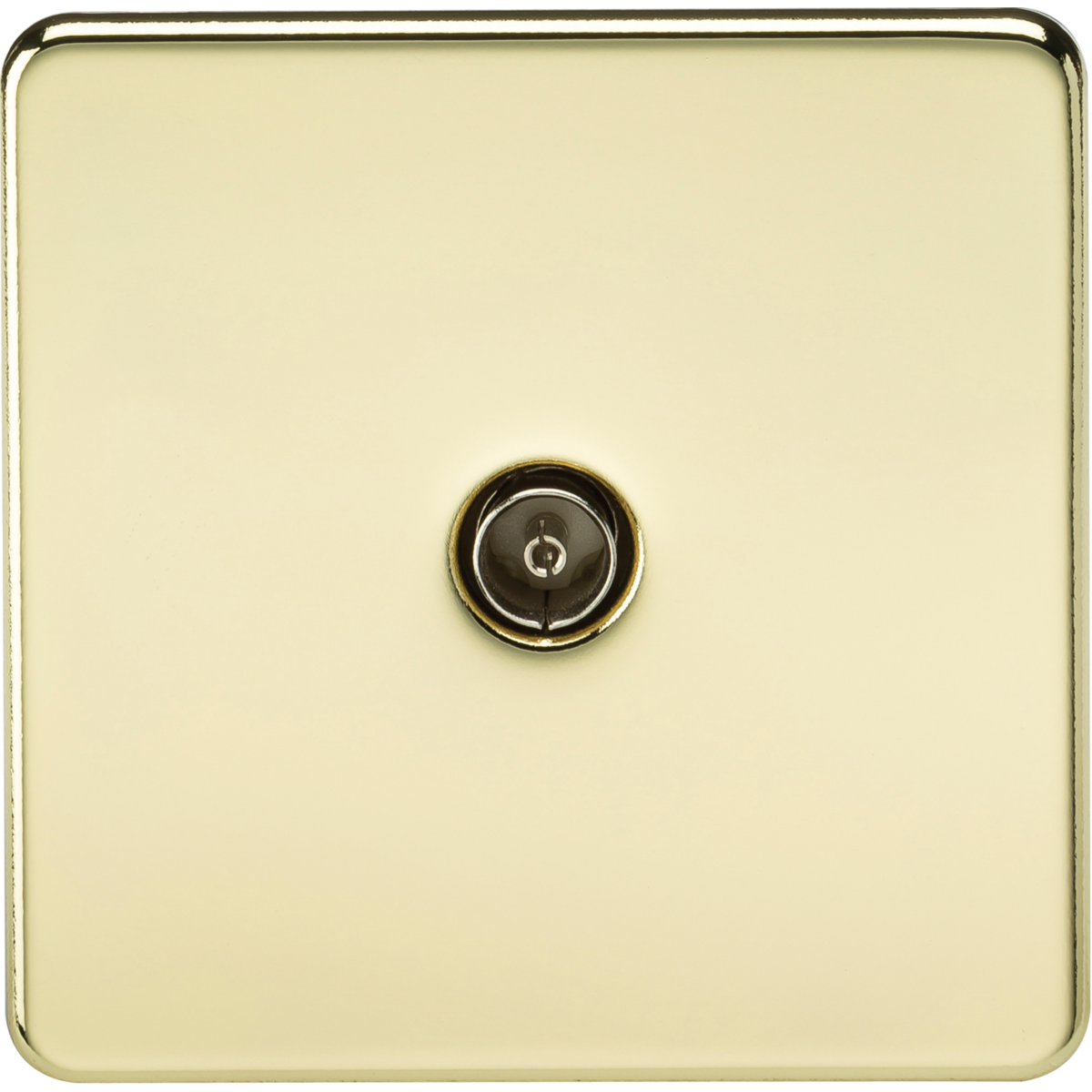 Knightsbridge SF0100PB TV Outlet (Non-Isolated) Polished Brass