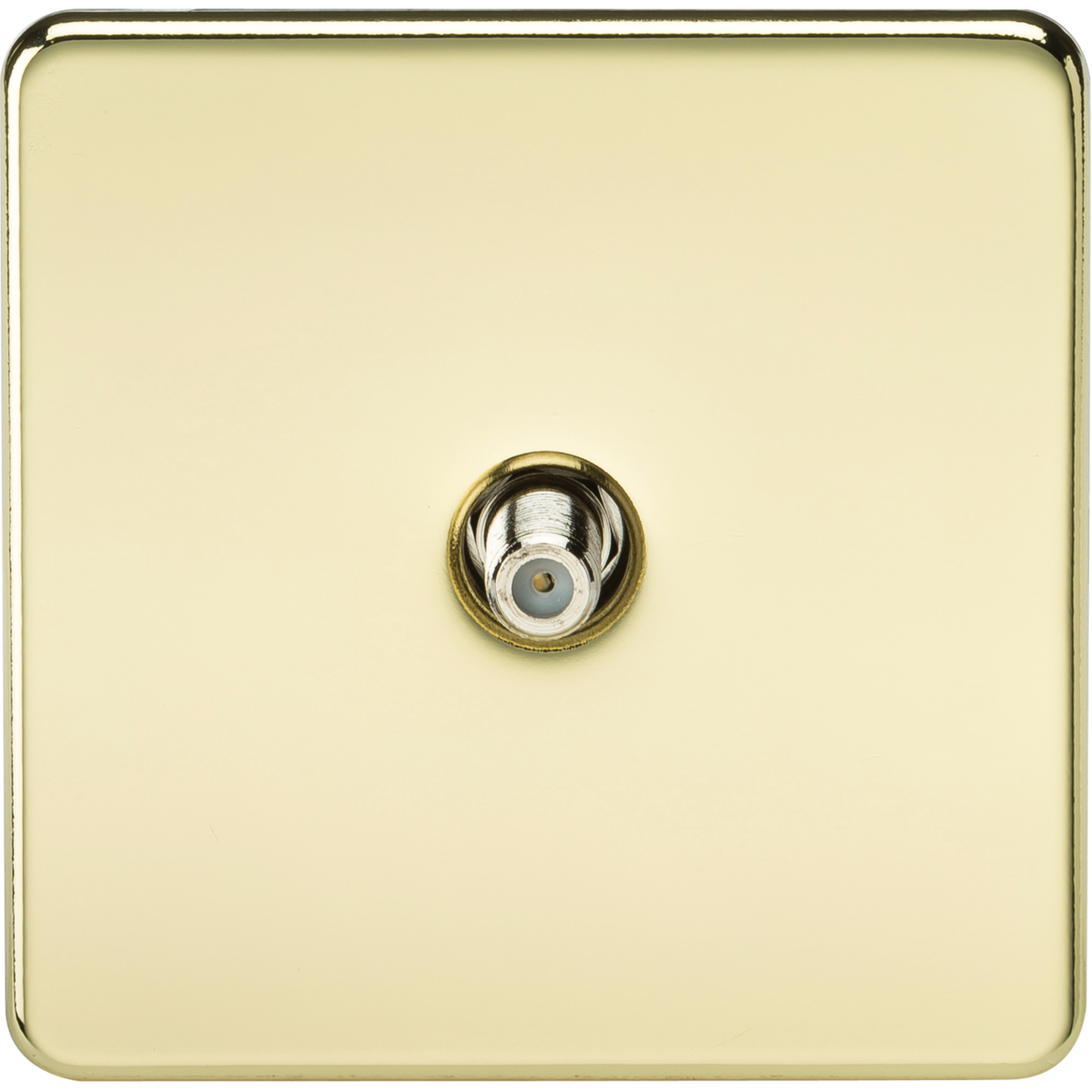 Knightsbridge SF0150PB SAT TV Outlet (Non-Isolated) Polished Brass