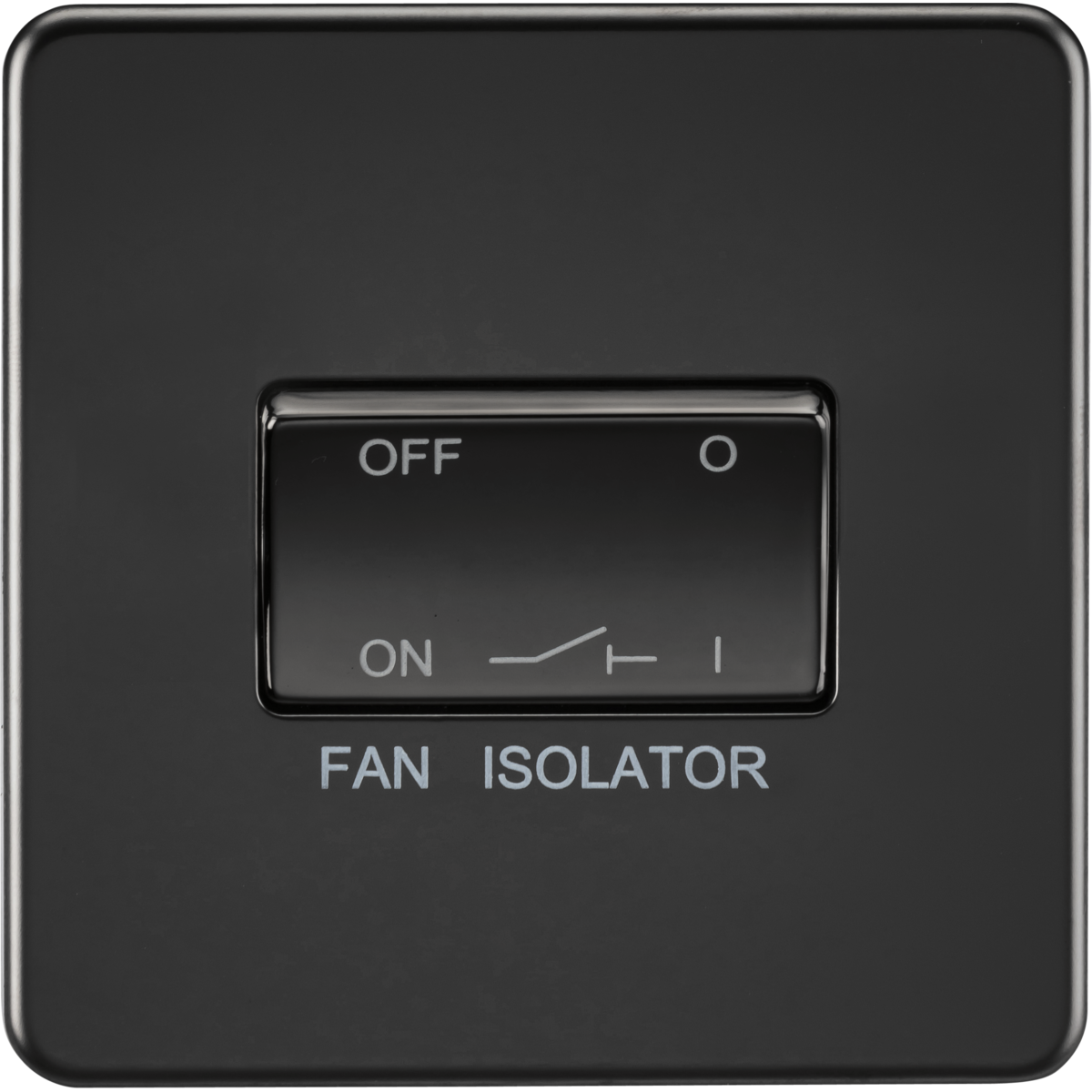 Knightsbridge SF1100MBB 10A Fan Isolator Switch Matt Black