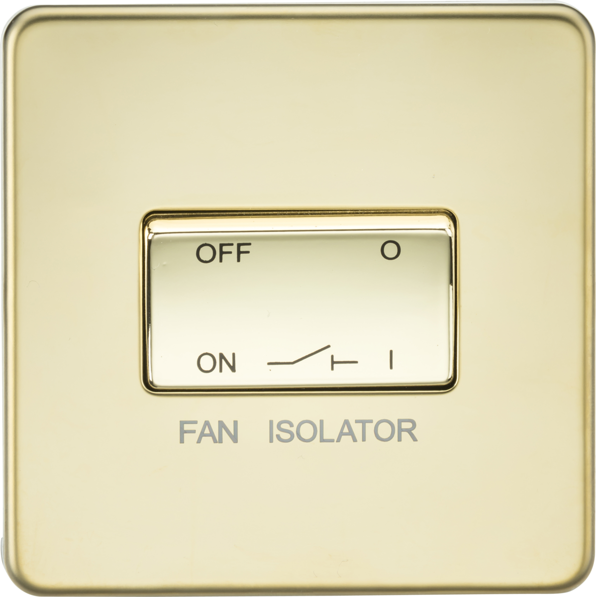 Knightsbridge SF1100PB 10A Fan Isolator Switch Polished Brass