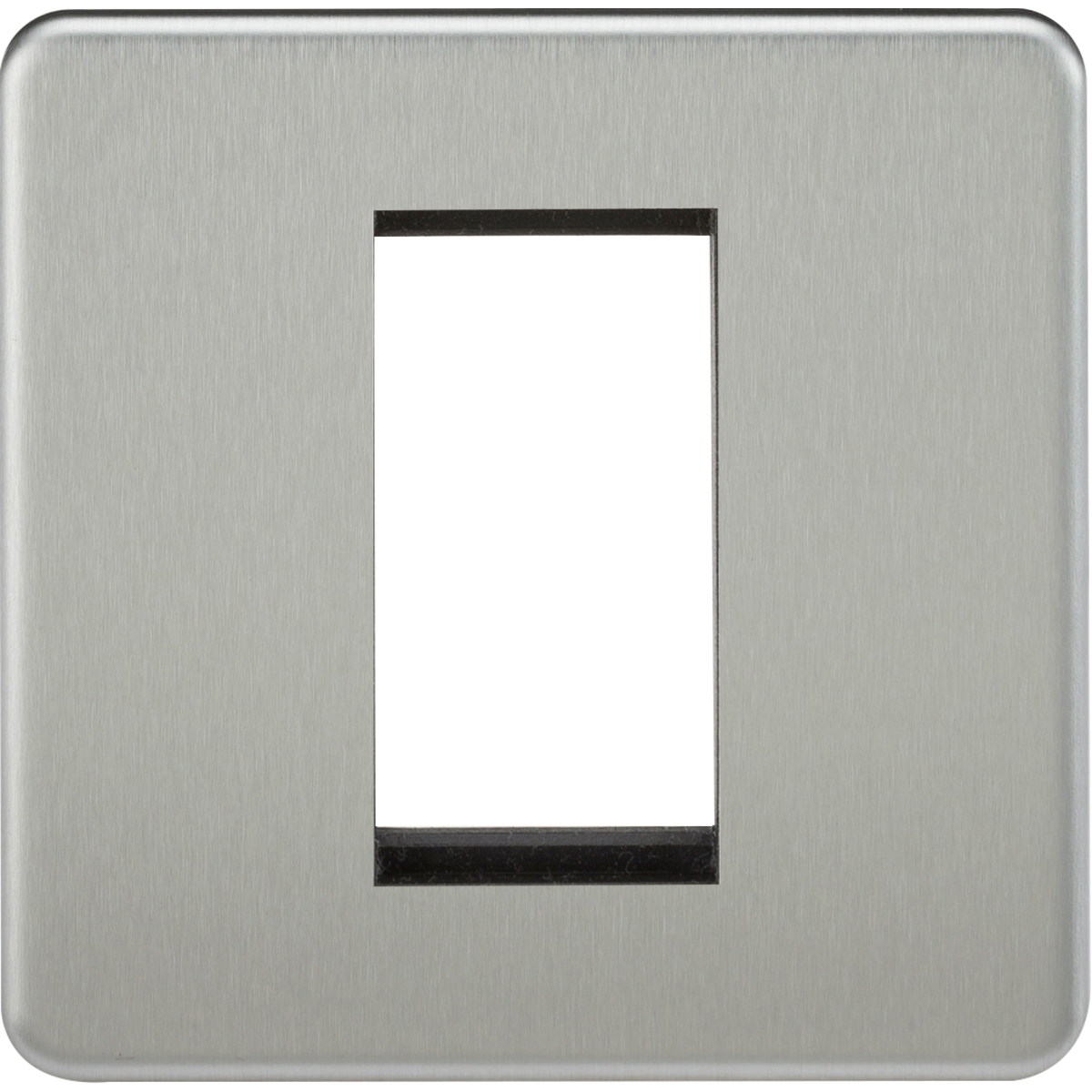 Knightsbridge SF1GBC 1G Modular Faceplate - Brushed Chrome