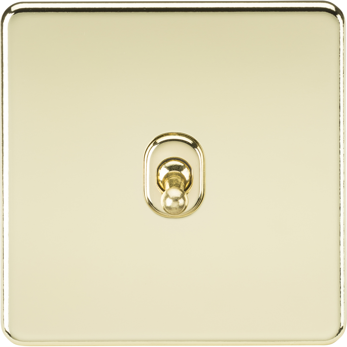 Knightsbridge SF1TOGPB 10AX 1G 2-way Toggle Switch Polished Brass